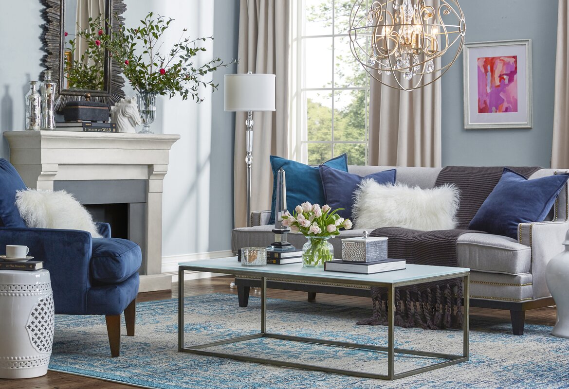 Glam Living Room Design Photo by Wayfair | Wayfair